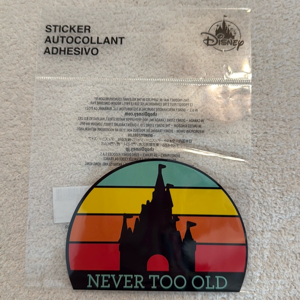 Disney Castle Sticker decal new in package